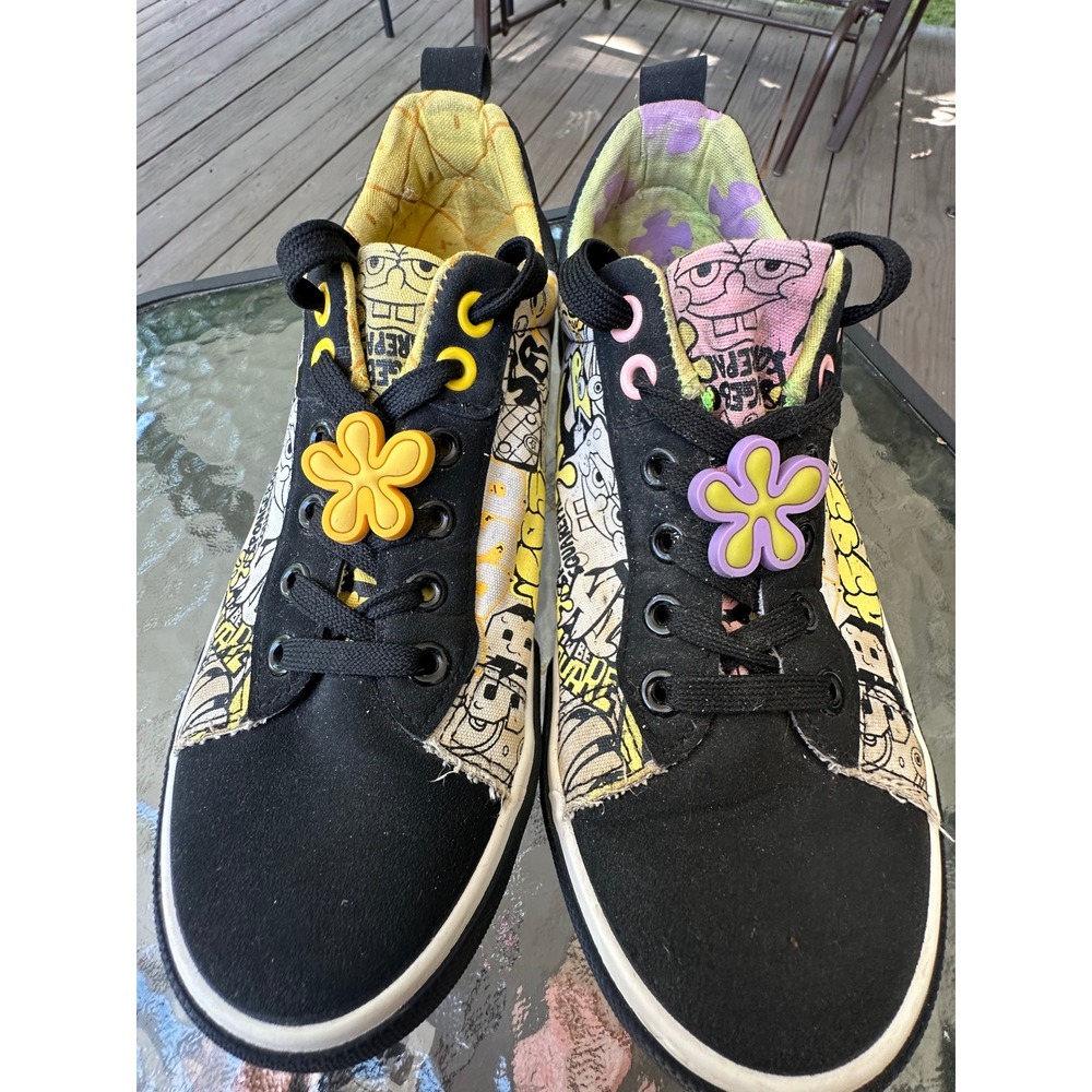 Sponge Bob Sneakers Square Pants Patrick Sneakers Size 7 Cartoon Shoes Unisex‎